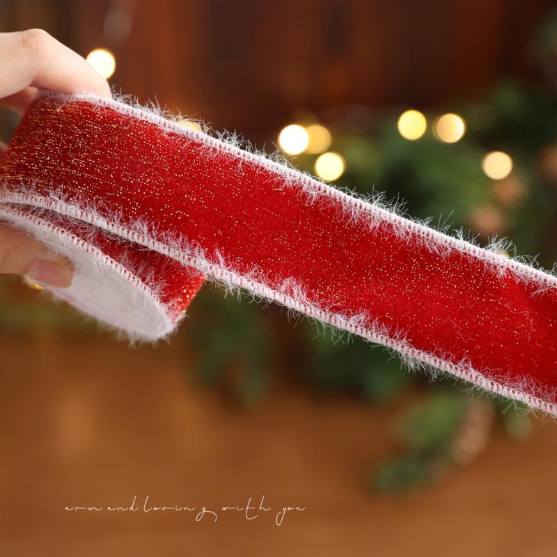 2M Christmas Ribbon Red Pink Series Ribbons For Xmas Decoration Diy Craft Supplies Gift Decoration Box Packaging Ribbon