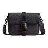 Bolso bandolera de lona revestida con estampado clásico League 19 Pequeño para hombre Negro CY990-R8E