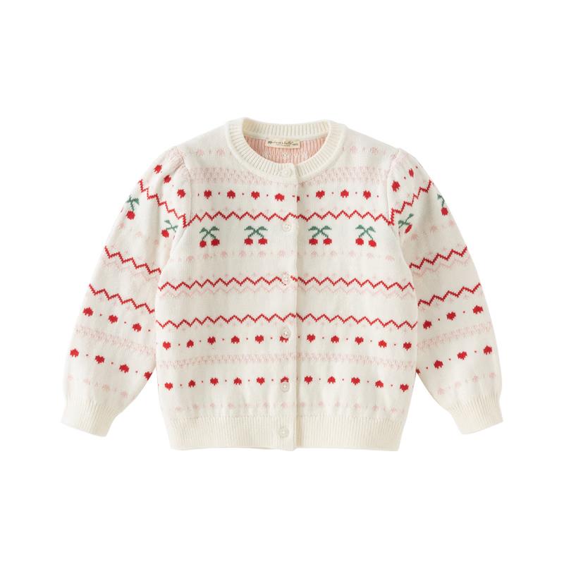 Dave & Bella Girls' Pure Cotton Cardigan Sweater