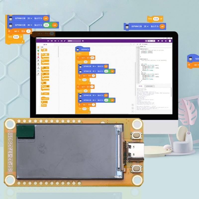 ESP32  LVGL Development Board with1.9 inch Display Screen Wireless Connectivity- with Wi-Fi and BLE ESP32-1732S019