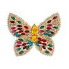 Elegant Crystal Butterfly Accessory Brooch Zinc Alloy Construction Stylish Design For Weddings And Business Meetings