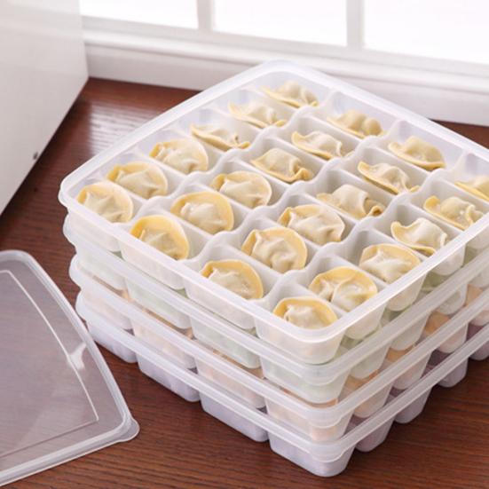 Dumpling Frozen Box Case Refrigerator Storage Organizer Food Crisper Container