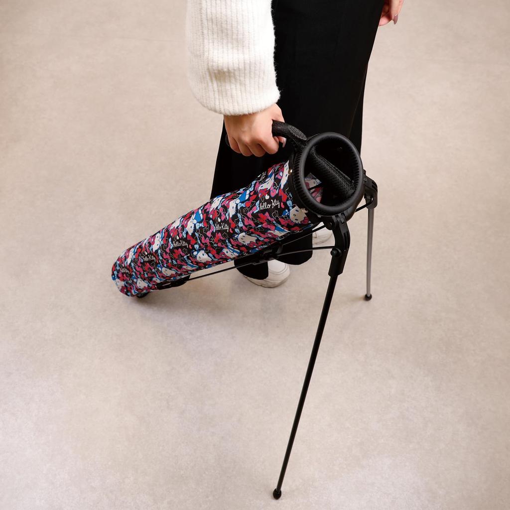 Marushin Stand Bag Sanrio Hello Kitty Ribbon Full Ribbon Sanrio Kitty Girl Cute Kitty Cat Stand Bag Golf Sports Goods Beginner Character 3845001500