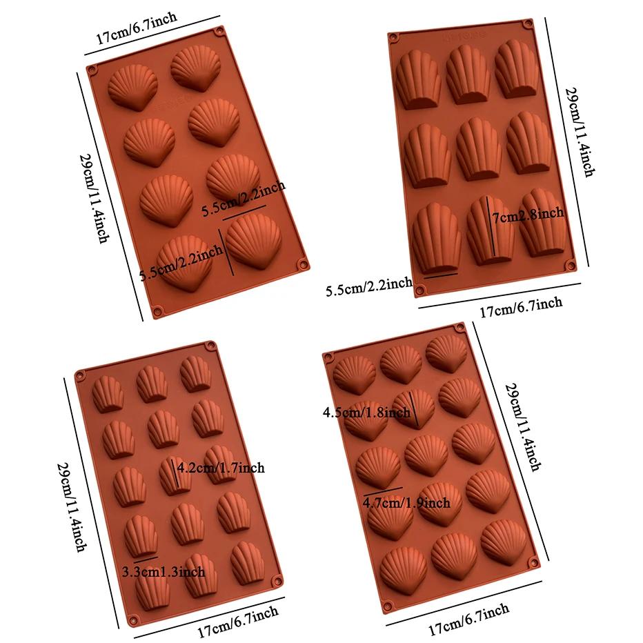 Madeleine Pan Nonstick Silicone Madeleine Molds Shell Shape Baking Cake Mold Pan DIY Bakeware Pan Kitchen Accessories