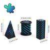 3/7pcs Set 3D Printed Spiral Pyramid Set Rotating Cube Toys Kids Gift Pyramid Fidget Toy Students Gift Teaching Model