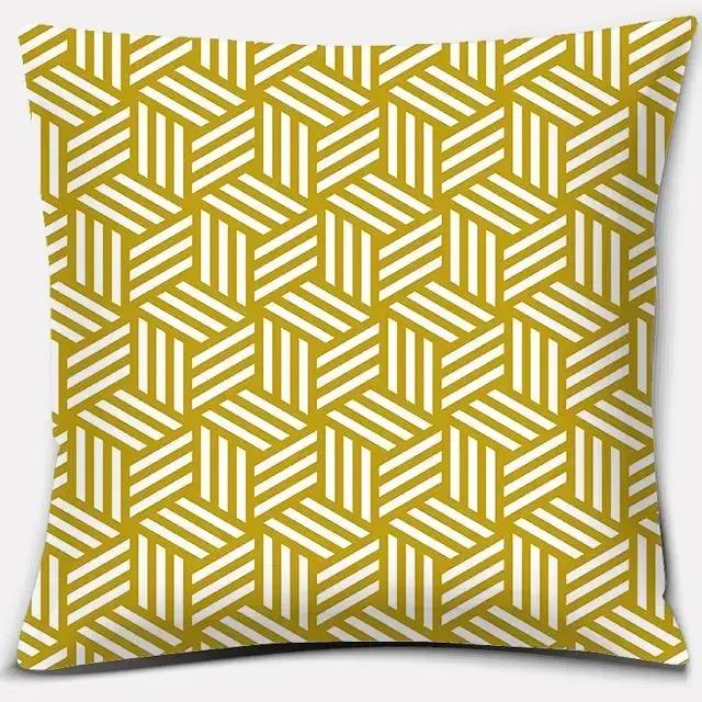 

Геометрический рисунок полиэстеровая подушка чехол для подушки автомобиль украшения для дома диван кровать украшения 66x66cm бордовый