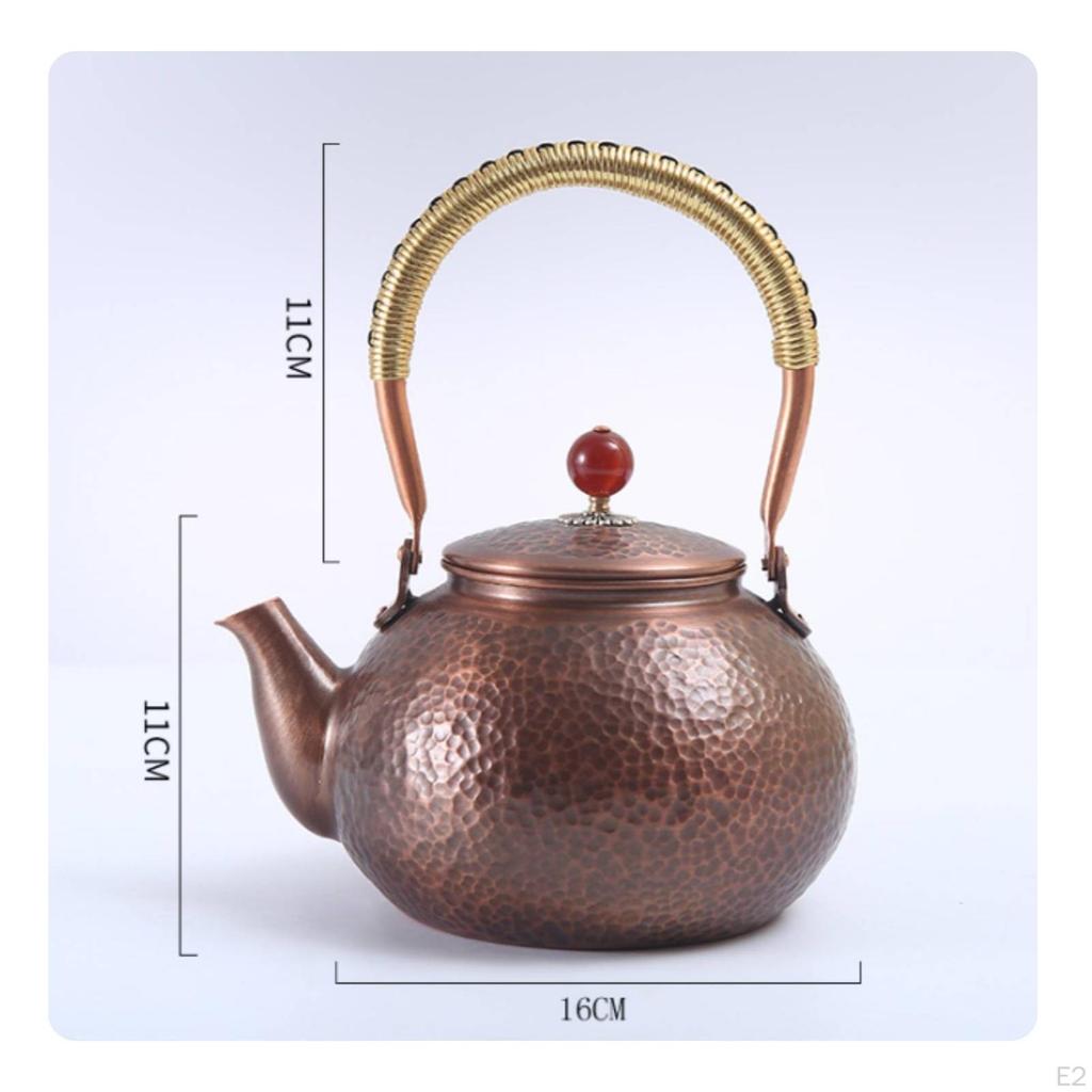 Hammered Copper Teapot Retro Thickened for Collectors