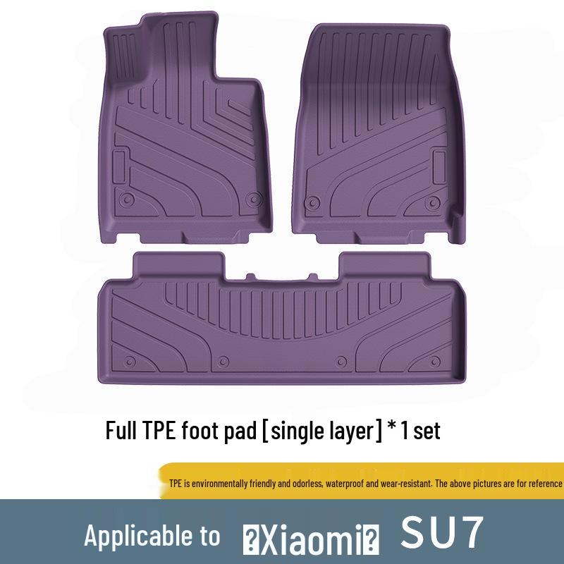 Eco-friendly, Odorless TPE Floor Mats for Xiaomi SU7: Original Car Color and Interior Match