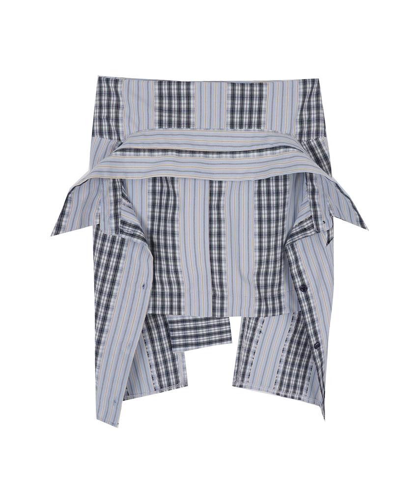 HIGH SCHOOL DISCO Shirt Layered Skirt_Sky Blue