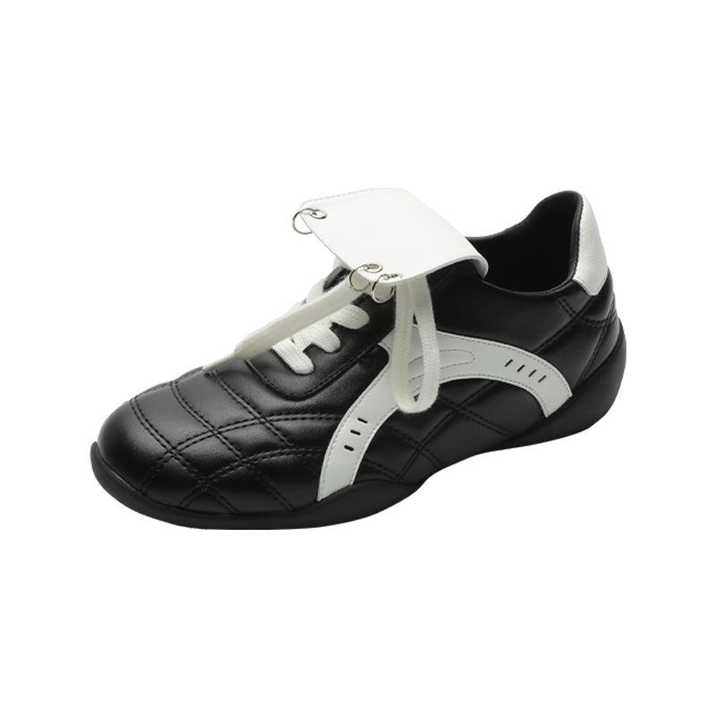 

Spring and summer new clamshell fashion black casual sneakers retro women 35 чёрный