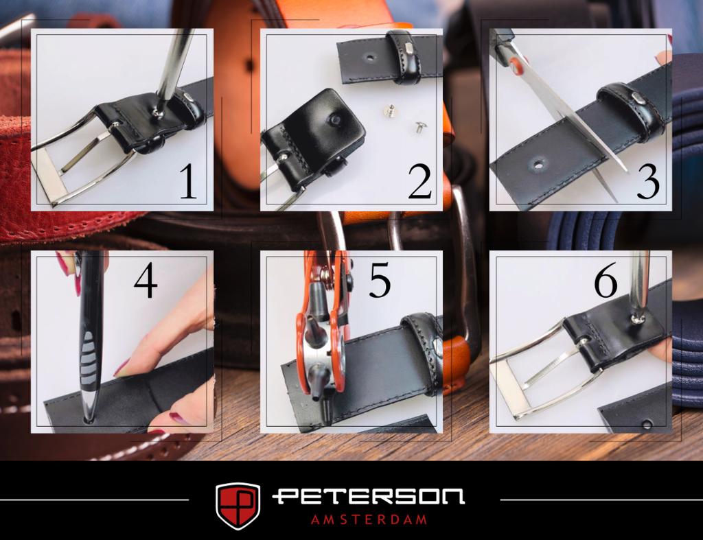 PTN LTP-TWT-95-9937 Brown Wide Leather Belt