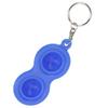 Stress Relief Keychain Push Bubble Key Ring Hand Sensory Puzzle Toy Silicone for Students Adults ChildrenBlue