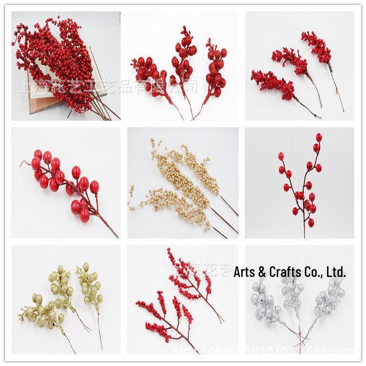 Snowflake Jute Rope & Red Berry Christmas Bouquet DIY Wreath Accessories
