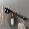 Walnut wood clothes hanging hook without punching wall hanging cap holder door hanging hook key hook key holder wall