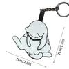 Creative Pull Play Egg Cat Keychain Pendant Cute And Funny Rotatable Acrylic Bag Pendant For Women Keyring Purse Bag Accessory
