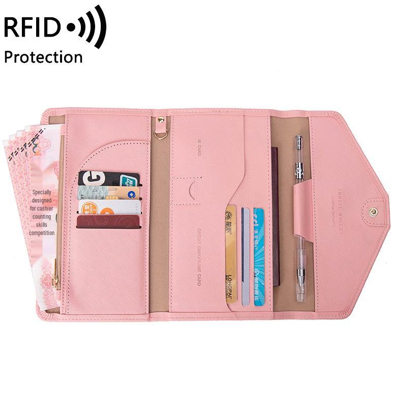 Tao Yin 2024 RFID Anti-Theft Passport and Card Holder: Simple, Solid Color, Multi-Functional for Travel