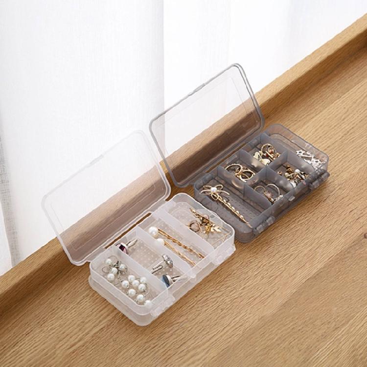 Versatile Jewellery Sorting Box Travel Friendly Plastic Jewelry Box 2 Layer Container for Organizing Accessories