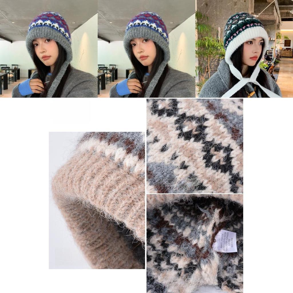 Colorblock Beanie For Women Winter Casual And Fashionable Headwear