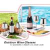 Verres À Vin - WOTOR - Set De 4 - Acier Inoxydable 304 - 540ml - Incassables Et Légers