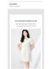 Women's Summer Mesh Jacquard Cut-Out Dress with Round Neck