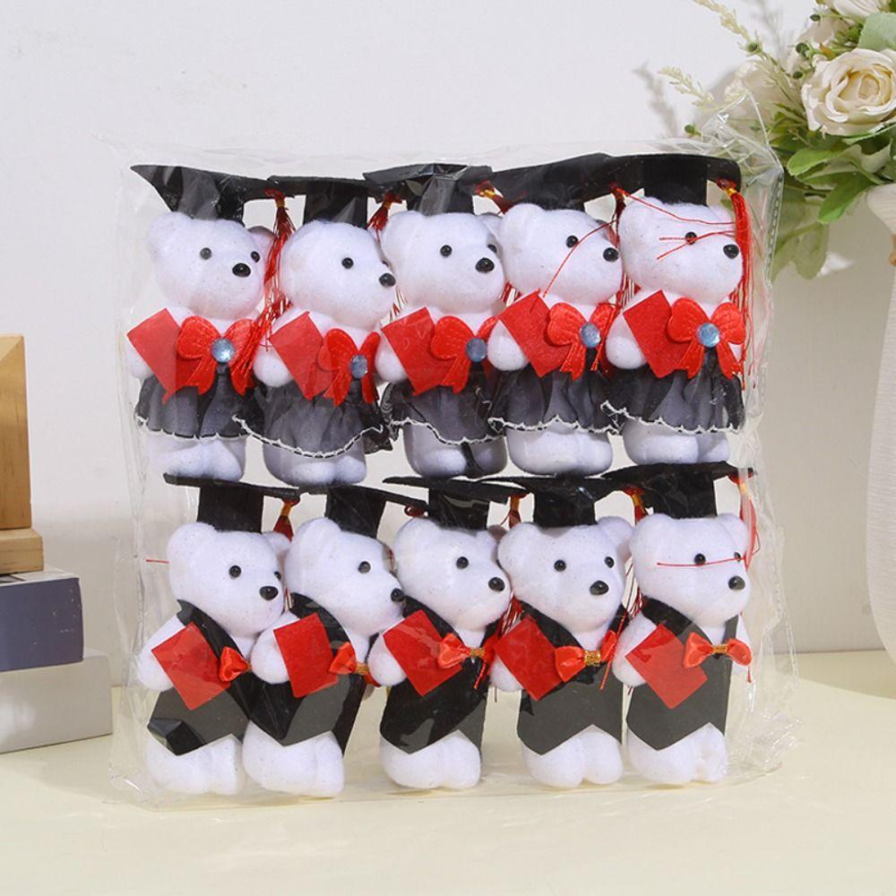 10 pcs/set Graduation Ceremony Graduation Bear Doll Bachelor Bear Plush Toy  Happy Graduation