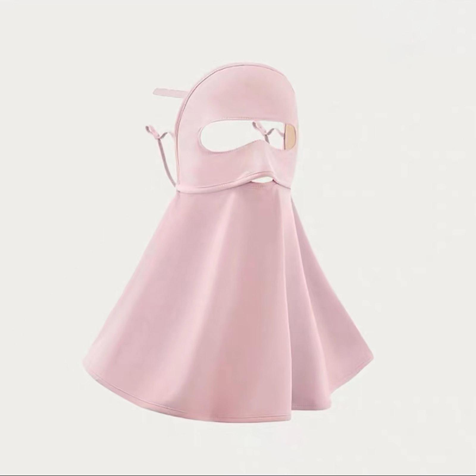 

Женская солнцезащитная протекторная маска для шеи на все лицо из дышащего хлопка Ice Silk One Size розовый