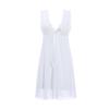Women's Lace Padded Backless Sleep Dress with Mesh Robe Lounge Set