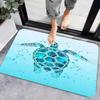 Turtle Beach Printed Bath Mat Super Absorbent Diatom Mud Bathroom Floor Rug Non-slip Laundry Room Entrance Carpets Home Decor
