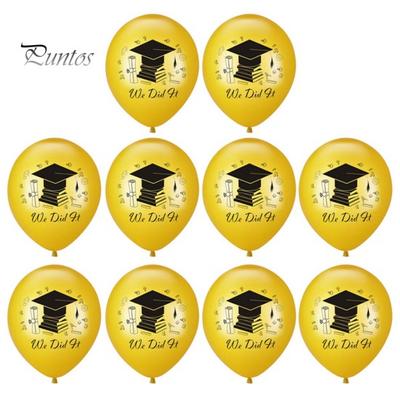 10Pcs Trendy Glitter Thickened Grad Balloons Graduation Season Photo Props Grad Balloons Party Supplies