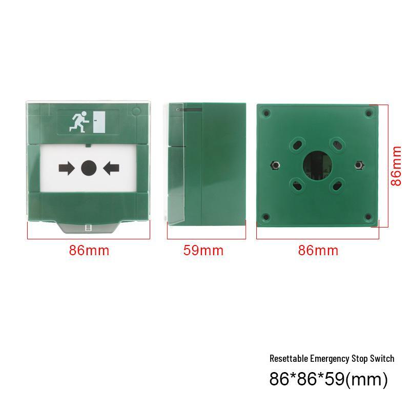 Emergency Exit Door Release Button - 86 Type Alarm, Break Glass To Open