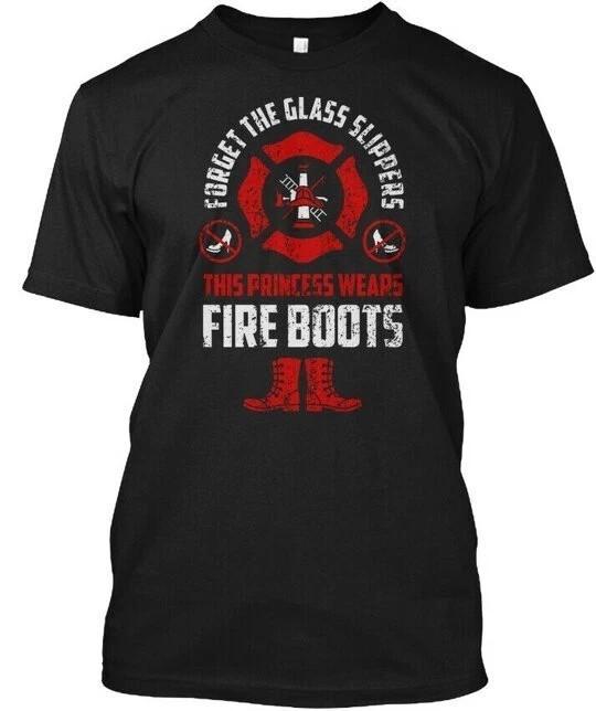

Female Firefighter Forget Glass Slippers This T-Shirt Size S-5XL XL