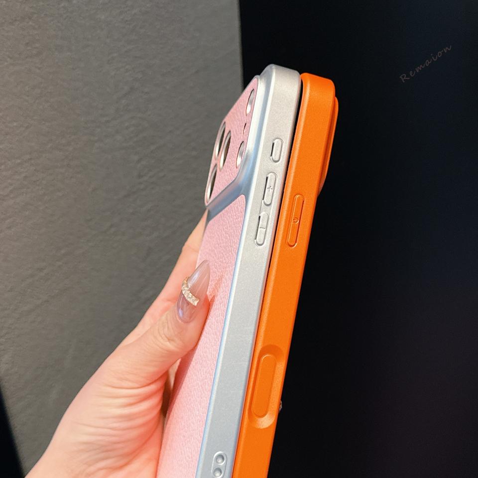 Lychee Retro Leather Phone Case For iPhone 11 12 13 14 15 16 17 Pro Max Air 15 16 14 Plus  Shockproof Hard Protector Cover