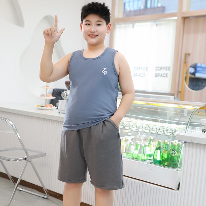 Plus Size Boys' Cotton Sleeveless Vest - Summer Undershirt