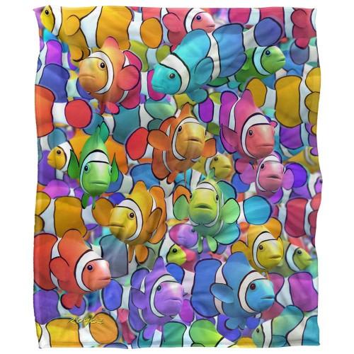 Royce McClure Clown Fish Clown School Silky Supersoft Blanket