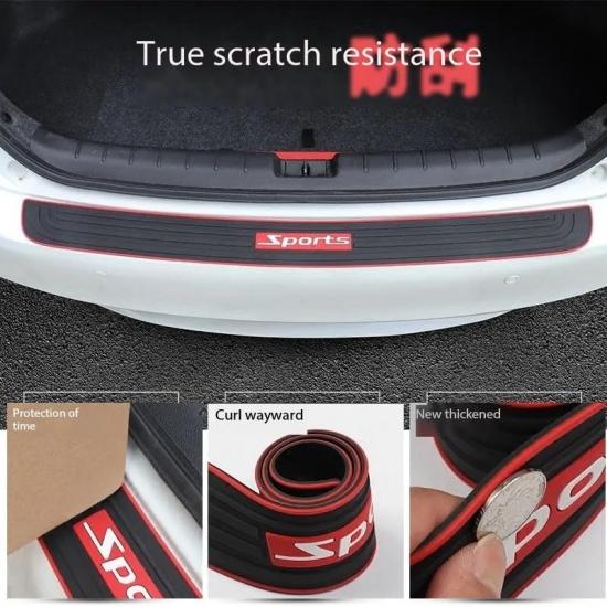 Car Rear Bumper Protector Guard for Jaguar F-PACE,Rubber Trunk Door Entry Guards with Strong Adhesive Anti Scratch Exterior Accessories,A