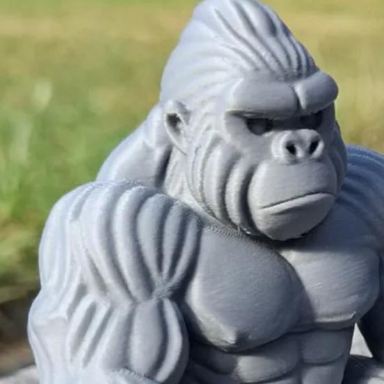 Leisure Gorilla Statue Desk Guardian Orangutan Figurine Home Office Desktop Decoration Plastic Simulation Animal Ornament Christmas Gift