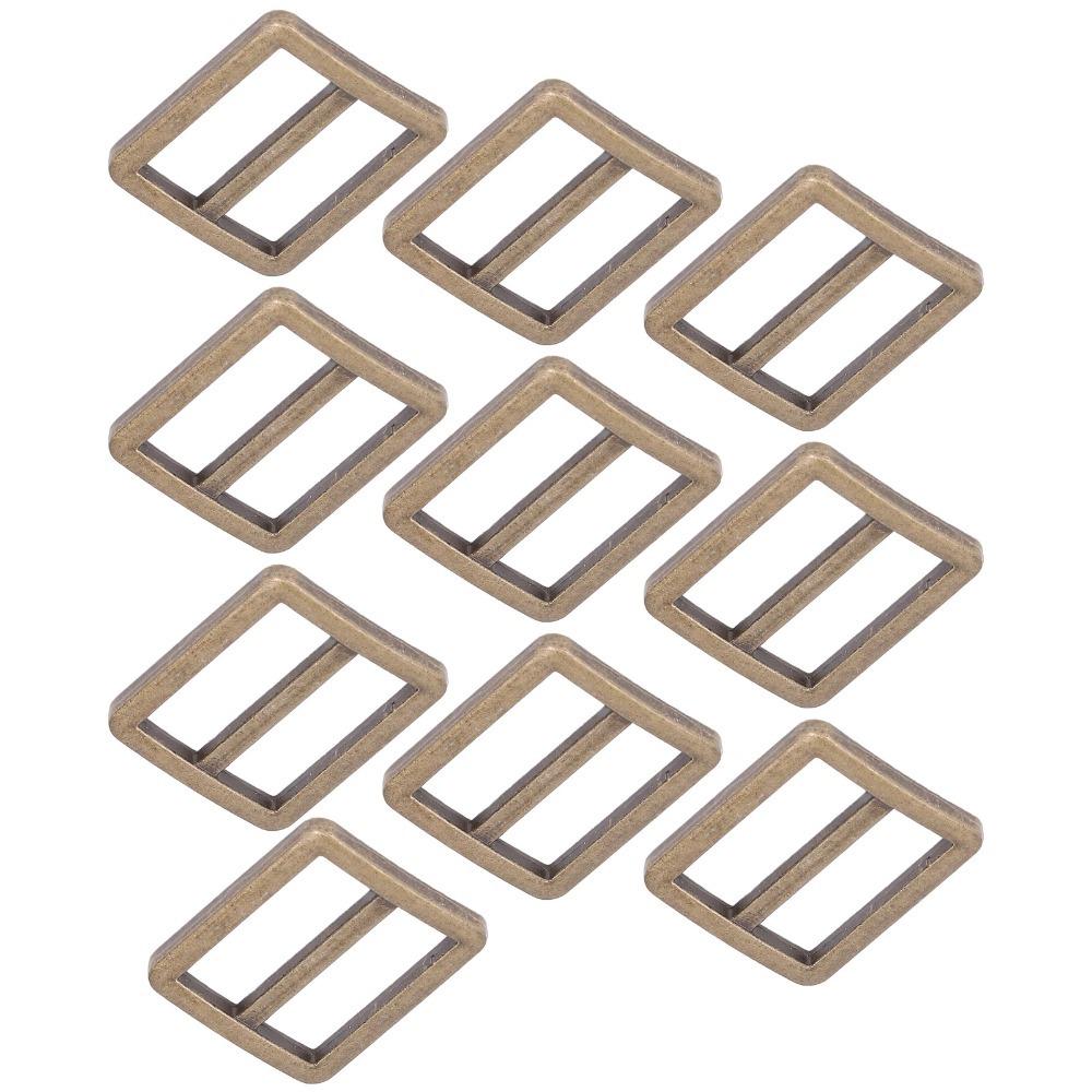 10pcs Wear Resistant Tri-Glide Slide Buckle Glossy Finish Adjustable Buckle DIY Project