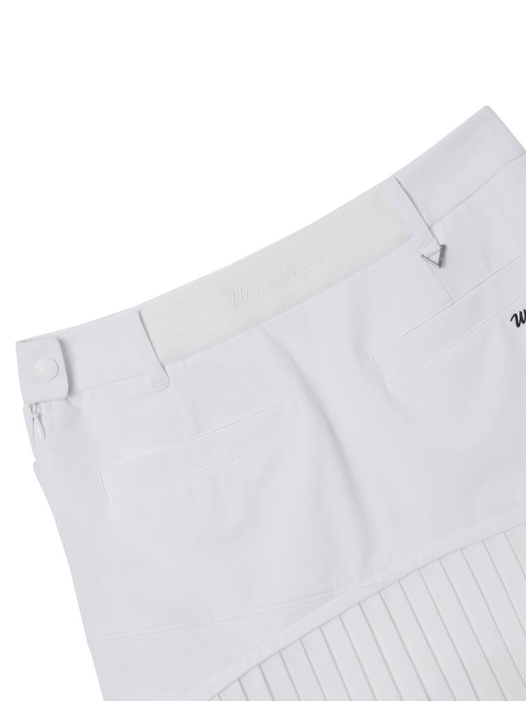 WIDEANGLE To W.Ice Ice Touch Hem Pleats L_White