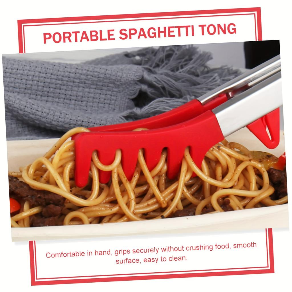 Silicone Food Clip Non-slip Pasta Salad Clip Kitchen BBQ Noodle Tongs Multi-functional Heat-resistant Anti-scald Food Tongs
