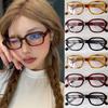 Y2K Vintage Square Frame Eyeglass for Women Men Computer Reading Glasses Blue Light Blocking Eyewears Fashion Decorative Glasses