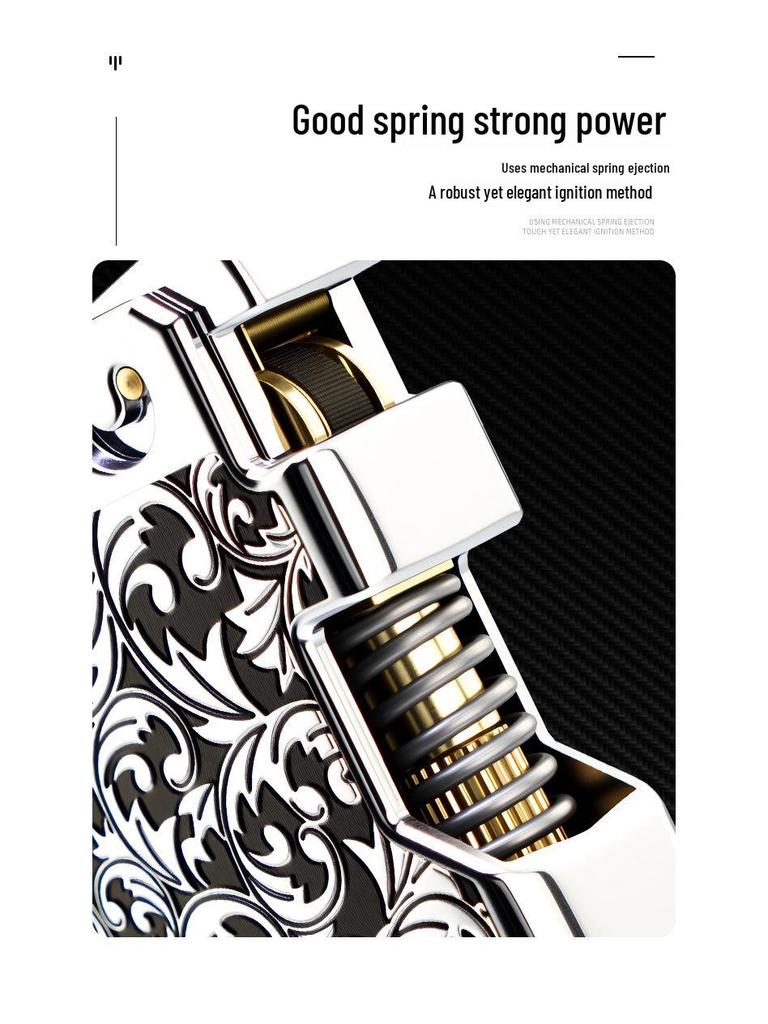 Creative Retro Flint God of Wealth Lighter with Color Print
