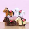 Chinese Style Vintage Pony Plush Keychain PP Cotton Chinese Horse Plush Keyring  Birthday Gift