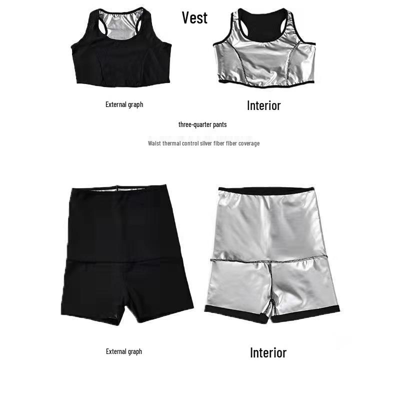 Women's Sauna Sweat Suit: High Waist Sweat Pants for Running, Exercise, Body Shaping, Plus Size Fitness, Fat Burning