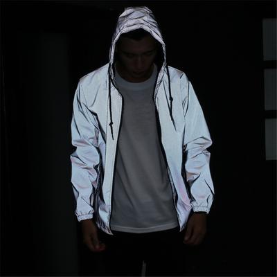 Reflective Jacket Men/women  Windbreaker Jackets Hooded Streetwear Coat