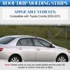 Pair Left Right Car Roof Drip Finish Moulding Seal Strips Trim Rubber for Toyota Corolla 2009 2010 2011 2012 2013 7555502110