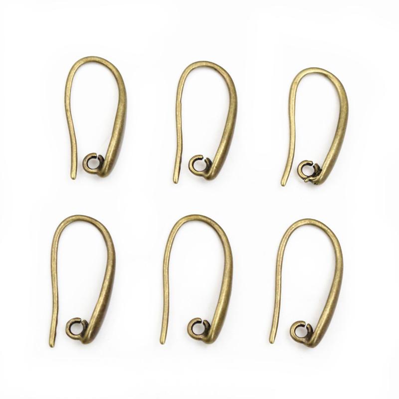 20x11mm 10pcs High Quality 7 Colors Plated Brass French Earring Hooks Wire Earrings Clasps Settings Base Settings Whole Sale