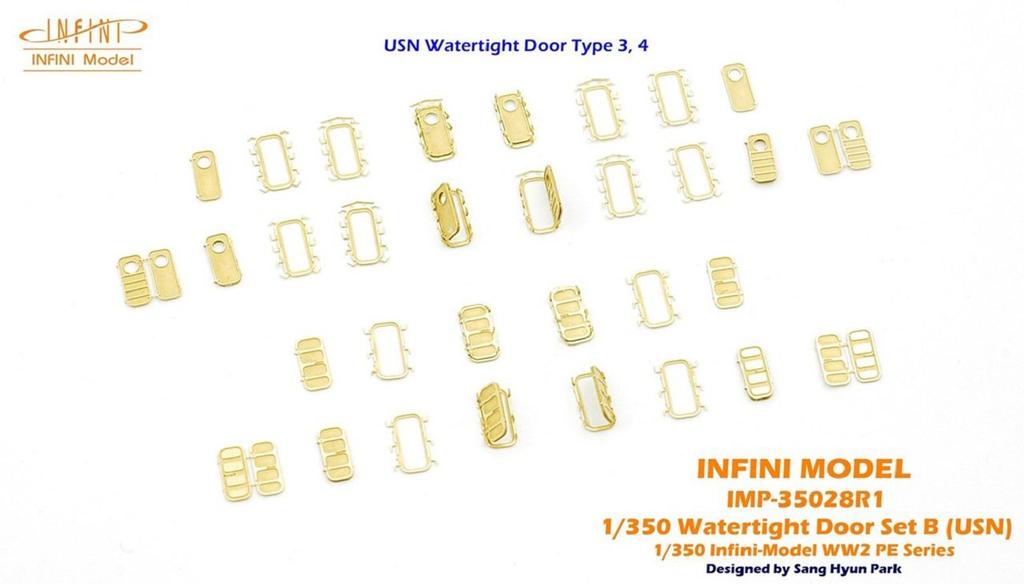 Infini Model IMP Series WWII US Navy Watertight Doors Etching Parts for Ships Plastic Model Parts IMP3528 1/350