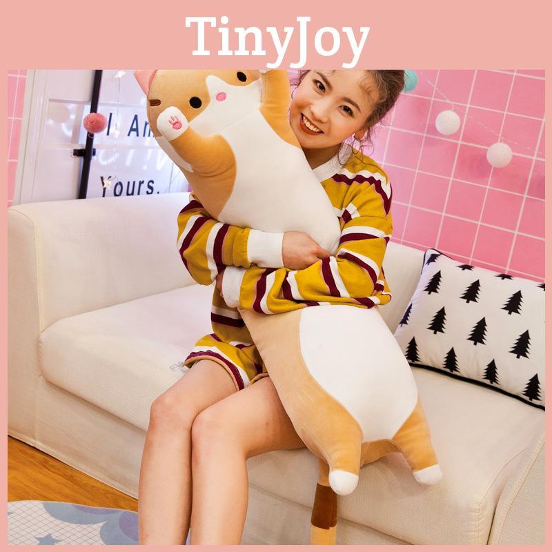 Cat Long Cartoon Pillow Animal Down Cotton Plush Stuffed Toy Holiday Decoration