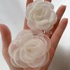 Silk White Camellia Hair Clip - Women's Elegant Seaside Accessory