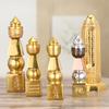 Buddhist Feng Shui 6" Brass Five Element Pagoda-Amulet Can Be Equipped with Tibetan Treasures Pagoda Heaven and Earth